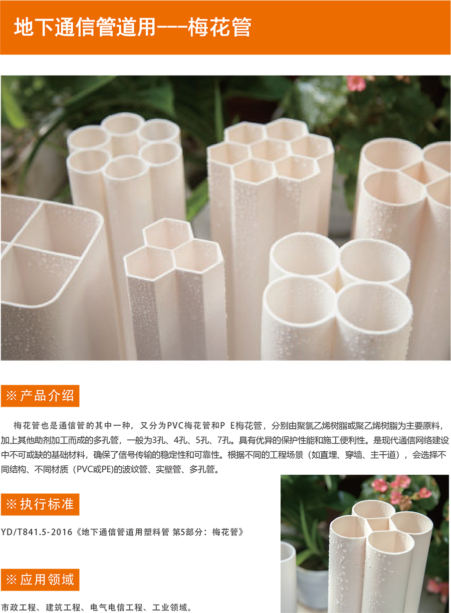 地下通信管道用---梅花管